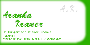 aranka kramer business card
